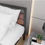 King Size Bed Frame with Wood Headboard Image 7
