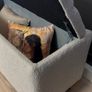 Boucle storage otoman Pouffe Cream Image 5