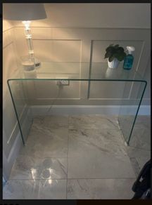 Glass console table
