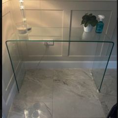Glass console table