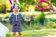 Colorful Infatable Bunny Easter Hat Game