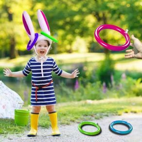 Colorful Infatable Bunny Easter Hat Game