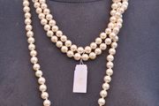 Kenneth Jay Lane 36" Pearl Necklace(With Pouch and COA)