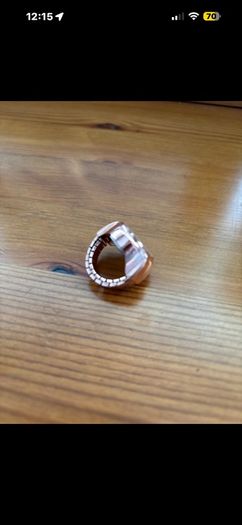 Rose gold watch ring