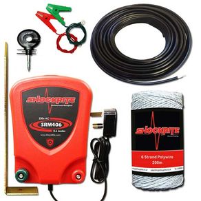 ShockRite SRM406 0.6J Energiser, White Wire Lead Out Cable Kit