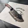 Forged Cleaver Knife with Skull Engraving The Ultimate Blend of Power Image 4