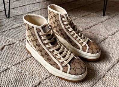 Gucci Men GG High-Top Sneakers. Authentic UK 9.5