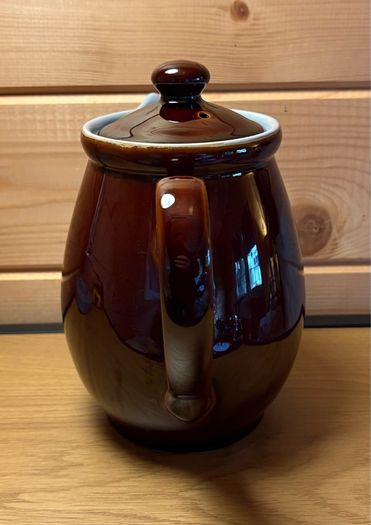 Vintage Denby Homestead Brown Coffee Pot Lidded Jug 2.5 Pint