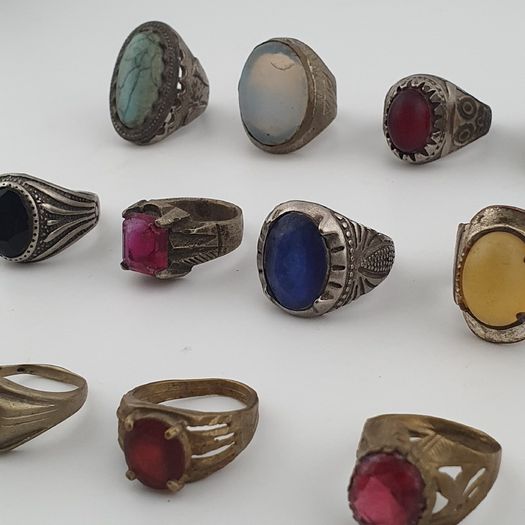 Old World Jewellery Collection 15 Mixed Brass Statement Rings