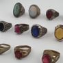Old World Jewellery Collection 15 Mixed Brass Statement Rings Image 9