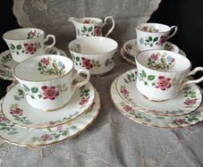 Vintage Royal Stafford "Bird Of Paradise" Tea Set