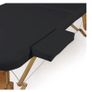 2-Zone Massage Table, Folding, with Arm Rest, Height-Adjustable, Black Image 5