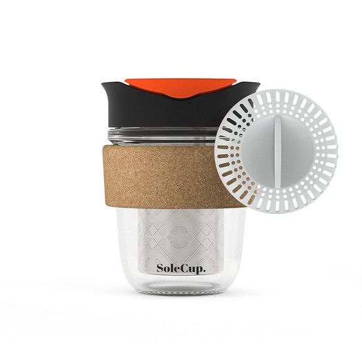 SoleCup Gift Set - Black Travel Mug, Columbian Coffee and Blue Bottle