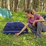 Single Size Air Bed | Inflatable Outdoor, Indoor Airbed for Camping, Quick Inflation Air Mattress, Blue Image 4