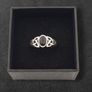 Vintage 925 Sterling Silver & Black Onyx Celtic Knot Ring Image 2