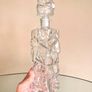 Vintage French Glass Decanter / Carafe, Mid Century, Whitefriars Style Image 8