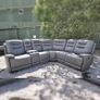 New Halifax Leather Electric Corner Recliner Sofa Image 9