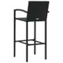 5 Piece Garden Bar Set Poly Rattan Black Image 9