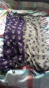 Dual tone (purple and grey) scarf