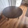 Dark Wood Circular Coffee Table Image 4
