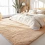 Fluffy Shaggy Rugs Living Room, Large Anti Slip Carpet, Machine Washable Soft Thick Pile Bedside Rug for Kids Bedroom, Nursery - Beige, 120 x 160 cm Image 2