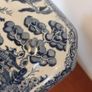 Fabulous Antique Blue and White Transferware Willow Pattern Shallow Lidded Tureen/Vegetable Dish For Display, Unknown Maker, Most Likely Staffordshire Made Image 5