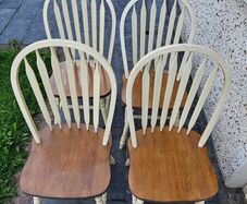Windsor-style dining chairs
