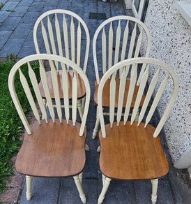 Windsor-style dining chairs