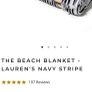 New business and pleasure Lauren's navy stripe beach blanket Image 2