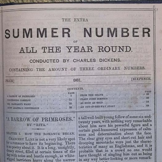 Charles Dickens. All The Year Round. Rare Error. 1862 onwards.