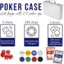 SALE Professional Texas Holdem Poker Set and Blackjack Set with Portable Carry Case | Casino Chips & Gambling Playing Cards Poker Dice Set for Adults Gaming Accessories (200pc Poker Set Image 6
