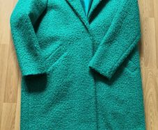 River Island Green Boucle Coat Size 16