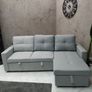 Silver Grey Corner Sofa Bed Storage Free Delivery Image 6