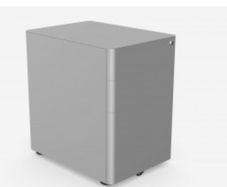 pedestal MODA silver 3 drawer x2