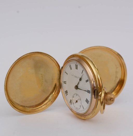 Vintage GentsTho Russell & Son Liverpool Gold Pocket Watch