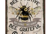 Bee Kind, Bee Positive : Metal Sign