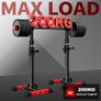 Dumbbell Stand Squat Rack with 6 Height-Adjustable Barbell Rack, 2 Individual Stands, Made of Powder-Coated Steel, Max. Maximum load: 200 kg Image 3