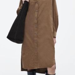 COS  Corduroy Midi Shirt Dress