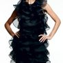 Black Frilled mini dress  size M, from H&M Image 2