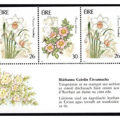1990 Ireland Irish Garden Flowers Commemorative Stamps Booklet Pane Mint Never Hinged (MNH). Hibernian HP40.