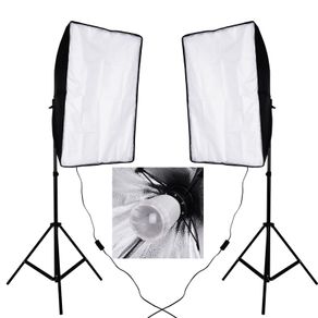 90w Flash Strobe Light Stand Softbox Kit