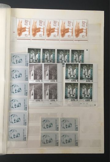 1970-1990s Ireland Used and Mint in Blue 32 page 16 leave Stamp Stockbook