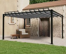 Gazebo 3x4m with Adjustable Louvered Roof