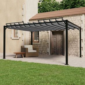 Gazebo 3x4m with Adjustable Louvered Roof