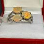 Sterling silver ring with Opals Image 2