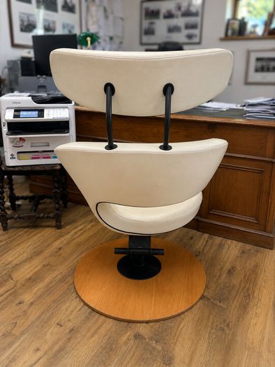 Pair of Sculptural Modern Swivel Lounge Chairs