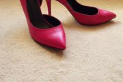 Bright pink high heels (aldo)