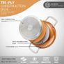 Non-Stick Cooking Pans and Pots Set - 5 pcs Oven Safe Copper Cookware - Induction Hob Saucepan Pots with Lids - Kitchenware Frying Pan Image 2