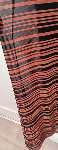 Black/Coral Stripe Dress