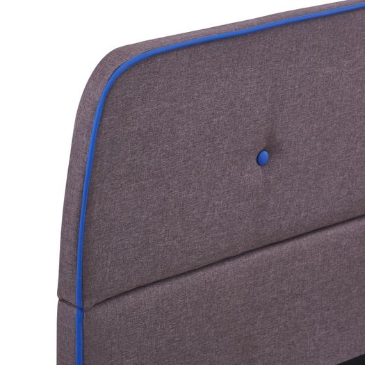 Bed Frame Taupe Fabric 135x190 cm